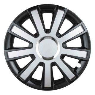 Kołpak samochodowy flash 14" cali czarno-srebrny LEOPLAST