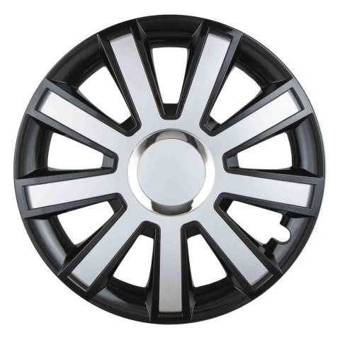 Kołpak samochodowy flash 14" cali czarno-srebrny LEOPLAST