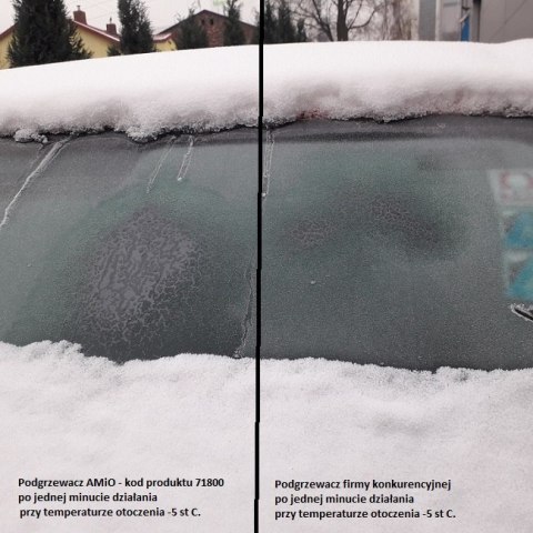 Termowentylator dmuchawa nagrzewnica z lampką 12v amio-01326 AMiO