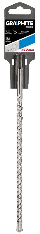 Wiertło do betonu SDS Plus, 12 x 260 mm, S4, quatro GRAPHITE