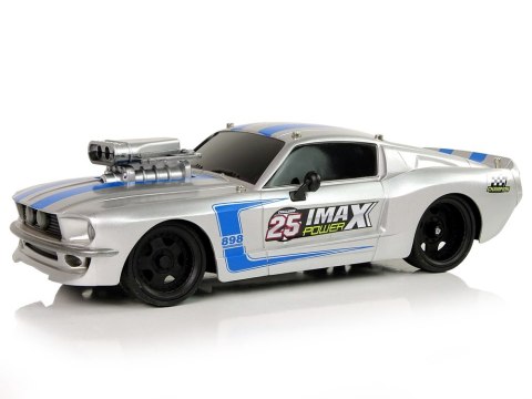 Auto Sportowe R/C 1:16 Srebrne Niebieskie Pasy Pilot LEAN TOYS