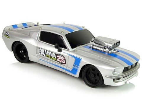 Auto Sportowe R/C 1:16 Srebrne Niebieskie Pasy Pilot LEAN TOYS