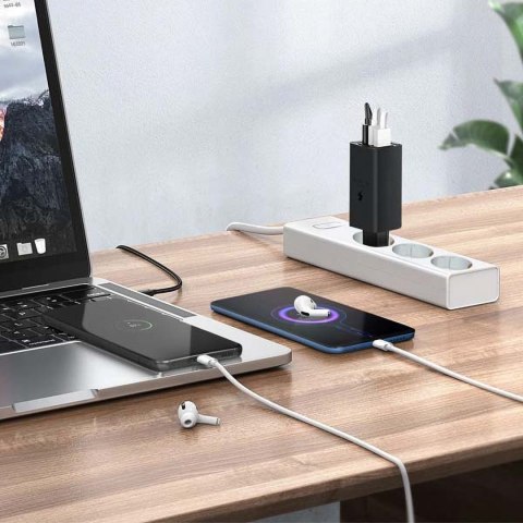 Ładowarka sieciowa z funkcją Power Delivery i Quick Charge 65W czarna LP