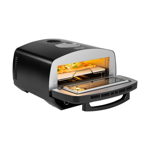 Piec do pizzy SUPREME ELITE 2200 W, 450 stopni, dwie grzałki, okno, LED, 33 cm, różne programy pieczenia Teesa