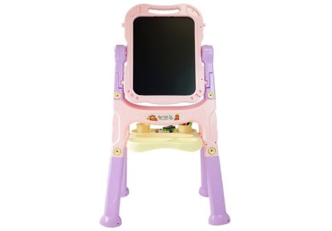 Tablica Magnetyczna Kredowa 2w1 Różowo-Fioletowa Akcesoria LEAN TOYS