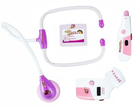 Zestaw Lekarski W Walizce Różowy Stetoskop Lekarz LEAN TOYS