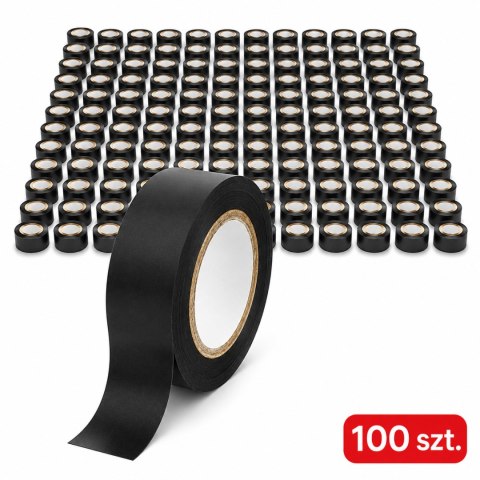 54-038# Taśma izolacyjna klejąca 0,15mm/25mm/10m - czarna wielopak Blow