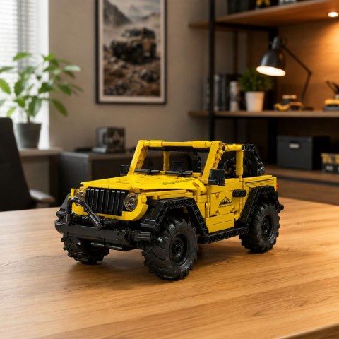Klocki Konstrukcyjne Auto Samochód Terenowy Wrangler Żółty 746 el. LEAN TOYS