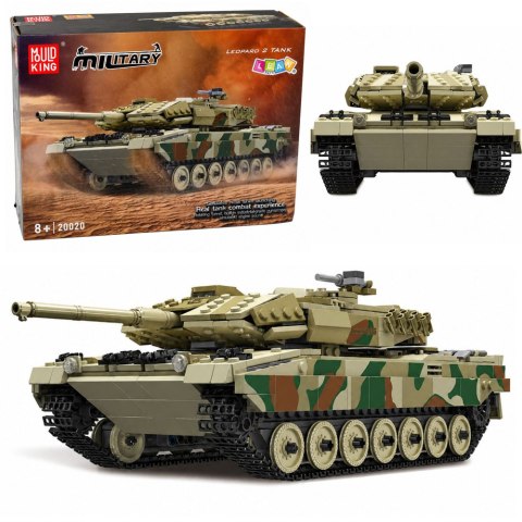 Klocki Konstrukcyjne Czołg Wojskowy Leopard Zdalnie Sterowany RC 1100 el. LEAN TOYS