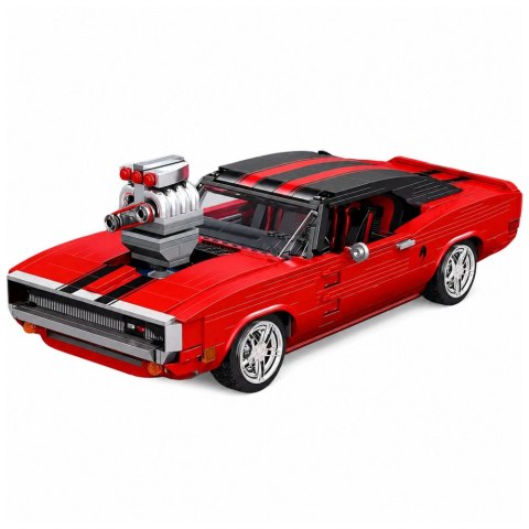 Klocki Konstrukcyjne Samochód Sportowy Charger Czerwony 1869 el. LEAN TOYS
