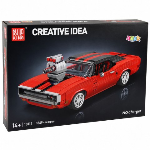 Klocki Konstrukcyjne Samochód Sportowy Charger Czerwony 1869 el. LEAN TOYS