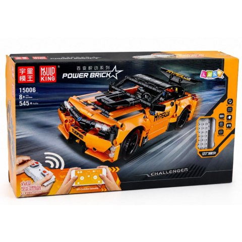 Klocki Konstrukcyjne Samochód Zdalnie Sterowany RC Pomarańczowy 545 el. LEAN TOYS