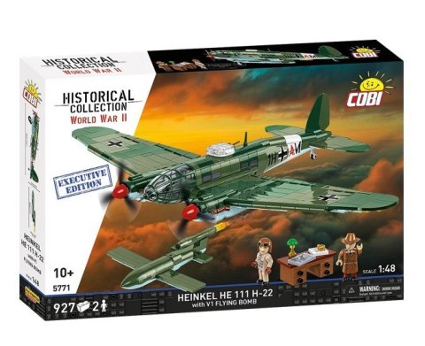 Klocki heinkel he 111 h-22 with v1 flying bomb 927 elementów COBI KLOCKI