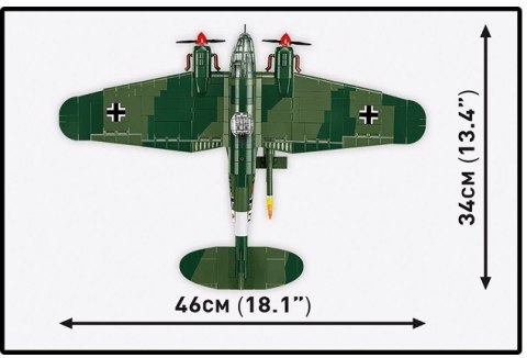 Klocki heinkel he 111 h-22 with v1 flying bomb 927 elementów COBI KLOCKI