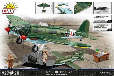 Klocki heinkel he 111 h-22 with v1 flying bomb 927 elementów COBI KLOCKI
