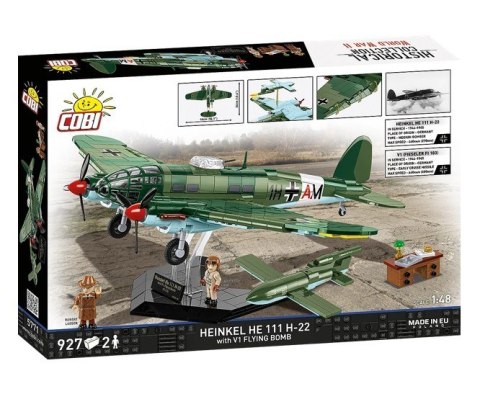 Klocki heinkel he 111 h-22 with v1 flying bomb 927 elementów COBI KLOCKI