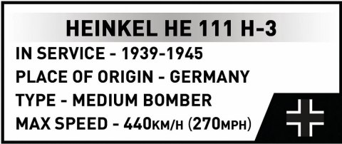 Klocki heinkel he 111 h-3 788 elementów COBI KLOCKI