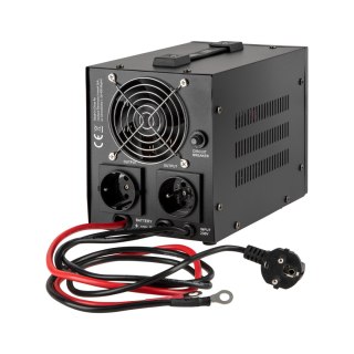 Zasilacz awaryjny KEMOT PROsinus-500 przetwornica z czystym przebiegiem sinusoidalnym i funkcją ładowania 12V 230V 500VA/300W -  Kemot
