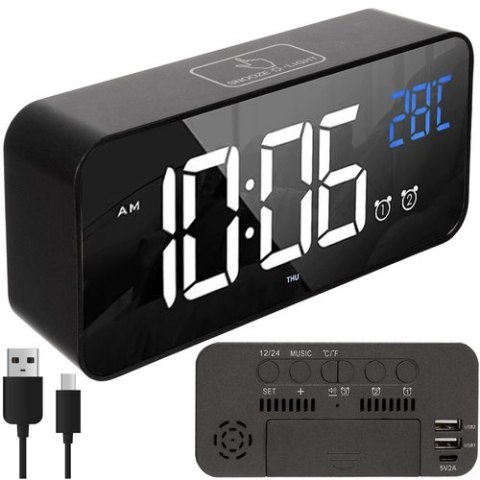 Budzik- zegar LED Izoxis 24736 IZOXIS
