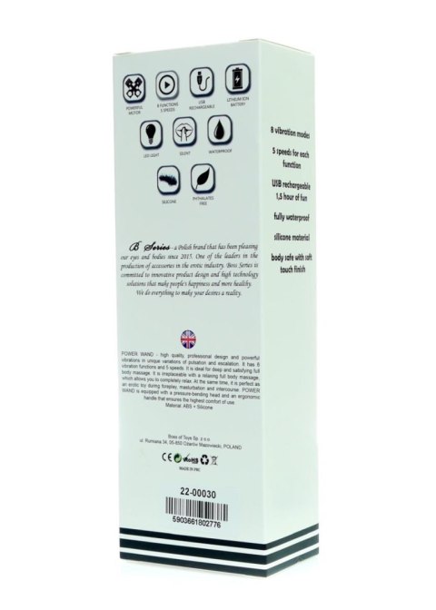 Mocny masażer wibracyjny B Series Magic fioletowy USB