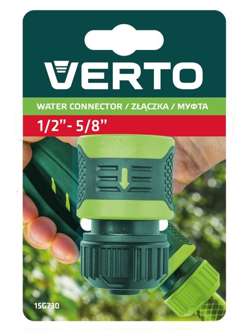 Złączka przelotowa 1/2"-5/8", dwumateriałowa VERTO