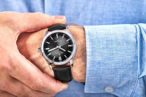 Giewont Zegarek Męski Giewont Elegance Sapphire Czarny GW5160-A2