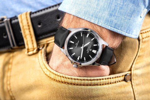 Giewont Zegarek Męski Giewont Elegance Sapphire Czarny GW5160-A2