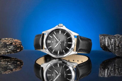 Giewont Zegarek Męski Giewont Elegance Sapphire Czarny GW5160-A2