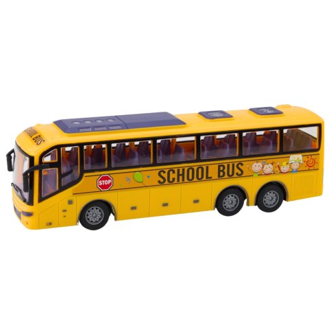 Autobus Zdalnie Sterowany RC Szkolny 1:30 Światła Żółty LEAN TOYS