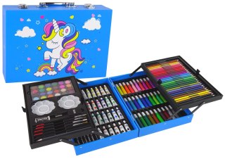 Duży Zestaw Artystyczny w Walizce 145 Elementów Jednorożec LEAN TOYS
