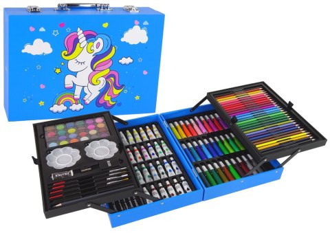 Duży Zestaw Artystyczny w Walizce 145 Elementów Jednorożec LEAN TOYS