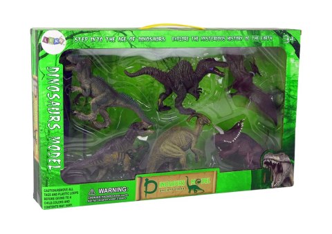 Duży Zestaw Dinozaurów 6 sztuk Figurka Dinozaur Prehistoryczne Okazy LEAN TOYS