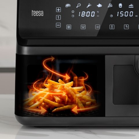 Frytkownica beztłuszczowa TEESA AIR FRYER DUAL POT XXL 8L 2700W Teesa
