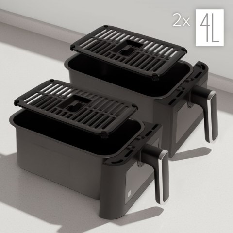 Frytkownica beztłuszczowa TEESA AIR FRYER DUAL POT XXL 8L 2700W Teesa