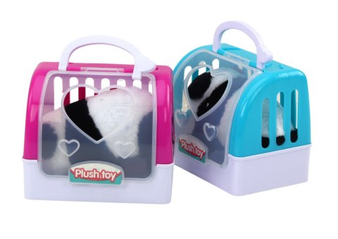 Panda Interaktywna Pluszowa W Transporterze Różowy Niebieski LEAN TOYS