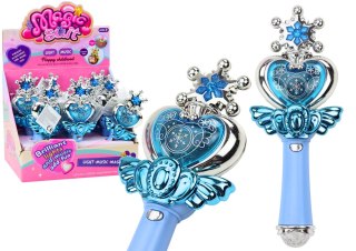 Różdżka Księżniczki Kolorowe Światła Dźwięki Niebieska LEAN TOYS
