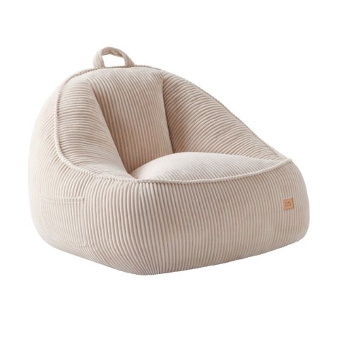 Fotel pufa z oparciem sztruksowa Comfy 4.0 Beige