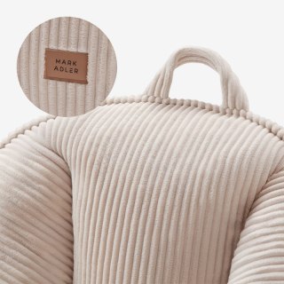 Fotel pufa z oparciem sztruksowa Comfy 4.0 Beige