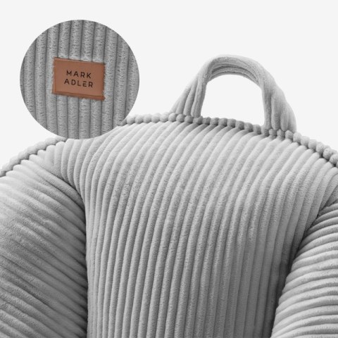 Fotel pufa z oparciem sztruksowa Comfy 4.0 Grey