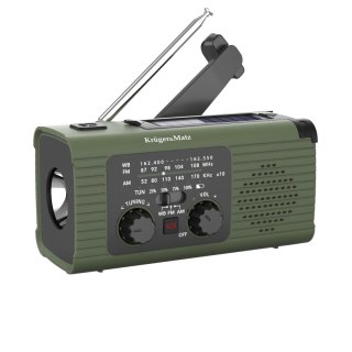 Radio solarne, przenośne radio awaryjne SOS, powerbank 5000mAh, latarka, dynamo, Kruger&Matz Kruger&Matz