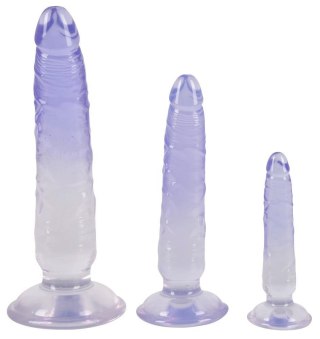 Zestaw dildo analnych Crystal 3 sztuki PVC