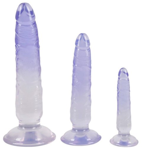 Zestaw dildo analnych Crystal 3 sztuki PVC