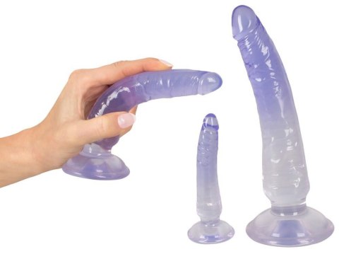Zestaw dildo analnych Crystal 3 sztuki PVC