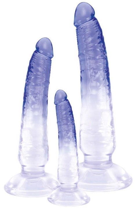Zestaw dildo analnych Crystal 3 sztuki PVC