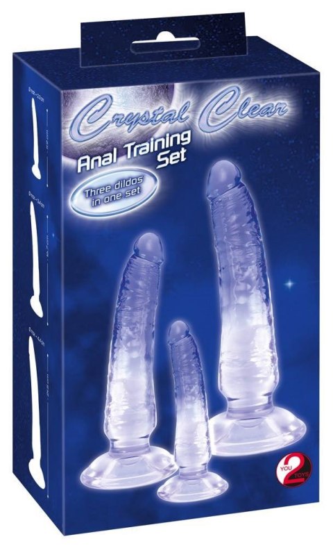 Zestaw dildo analnych Crystal 3 sztuki PVC