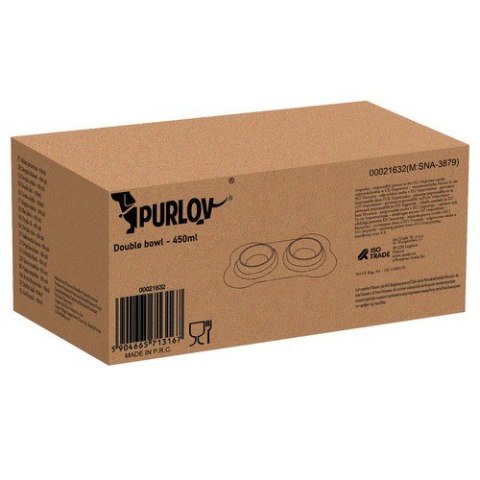 Miska podwójna- 450ml Purlov 21632 PURLOV