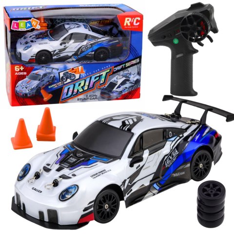 Auto Do Driftu Zdalnie Sterowane RC Wymienne Koła 4WD Niebieskie 1:24 LEAN TOYS