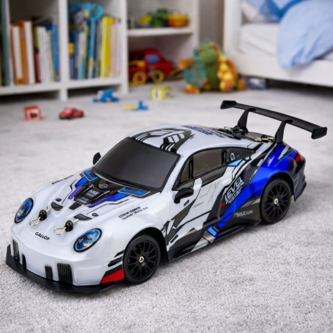 Auto Do Driftu Zdalnie Sterowane RC Wymienne Koła 4WD Niebieskie 1:24 LEAN TOYS