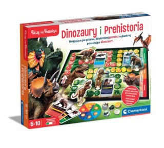 Gra planszowa Quiz Dinozaury i Prehistoria Epoka Lodowcowa Uczę się Bawiąc Język Polski Clementoni 50804 CLEMENTONI