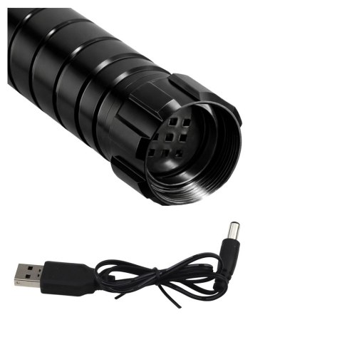 Miecz Laserowy Świetlny LED Z Dźwiękami Metalowa Rękojeść 75 cm LEAN TOYS